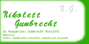 nikolett gumbrecht business card